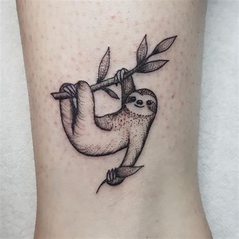 It depicts the nature of the wearer. . Simple sloth tattoo